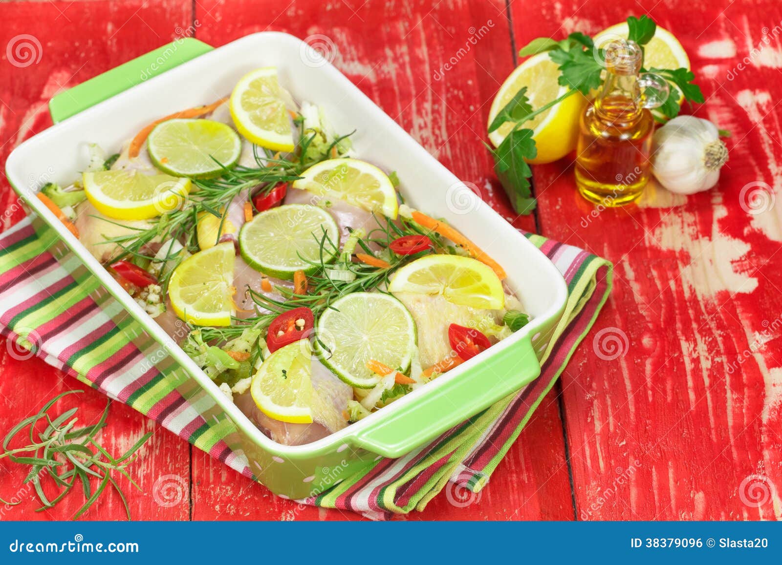 Chicken with Rosemary and Lemon Stock Photo Image of cooking, color
