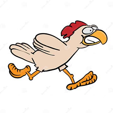 Cartoon Chicken Running Fast Stock Vector - Illustration of cartoon ...