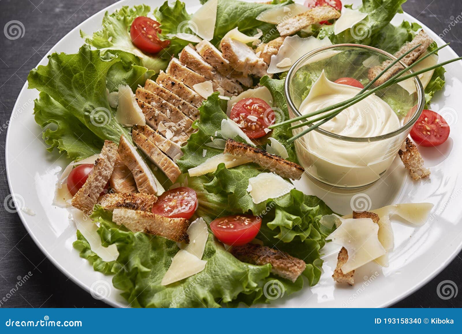 Chicken Salad with Dressing Stock Photo Image of breast, lettuce