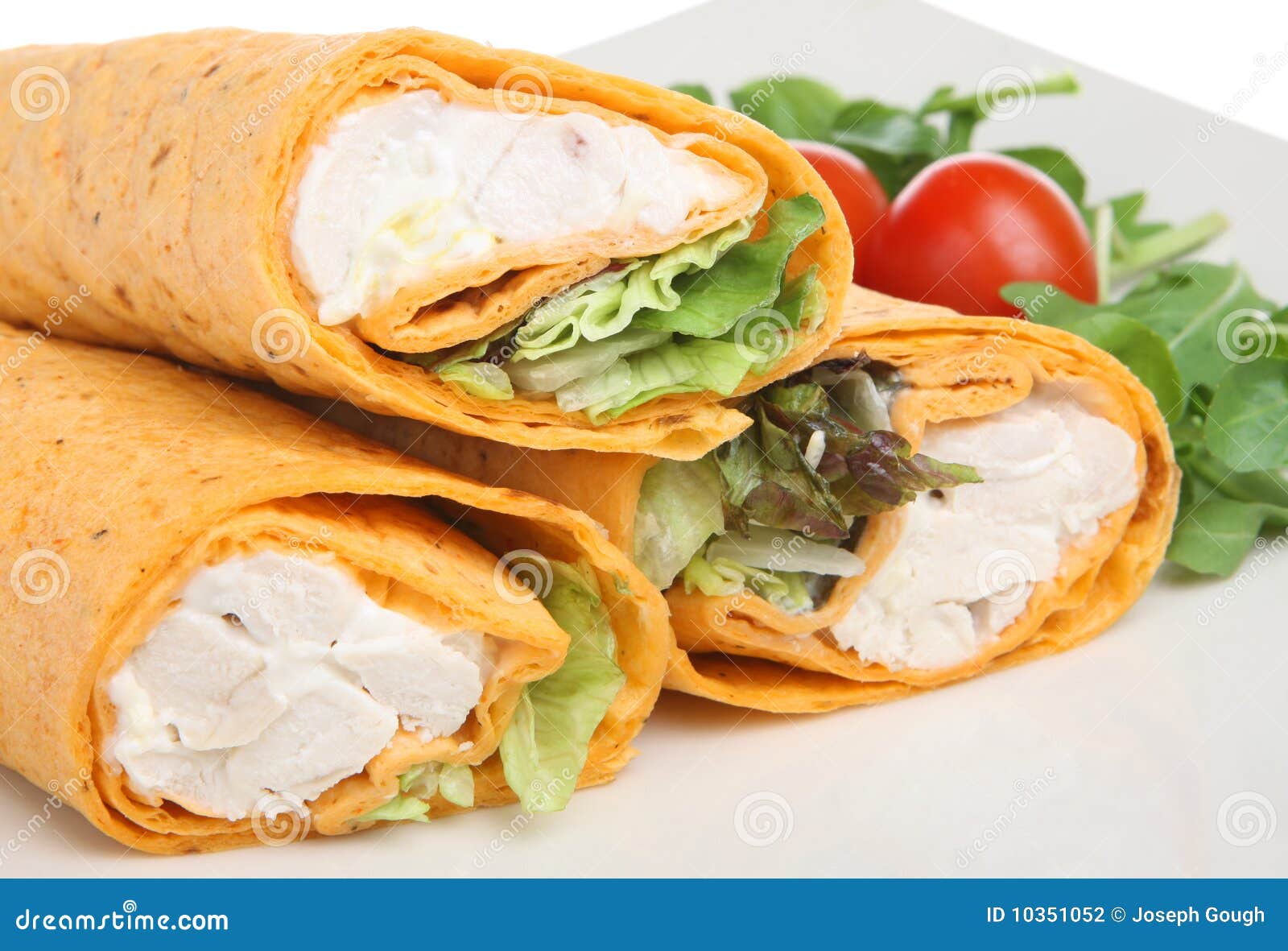 Chicken Salad Wrap stock photo. Image of lettuce, meat - 10351052