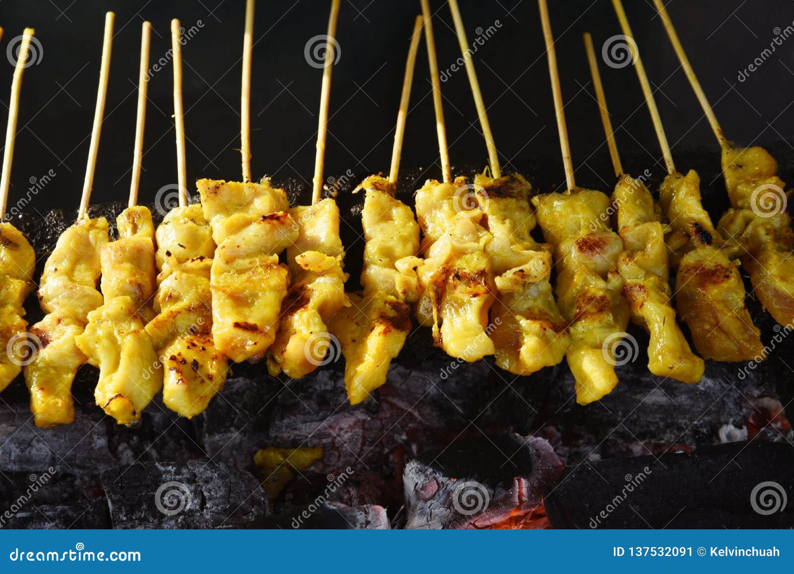 Chicken satay stock image. Image of japan, food, asian 137532091