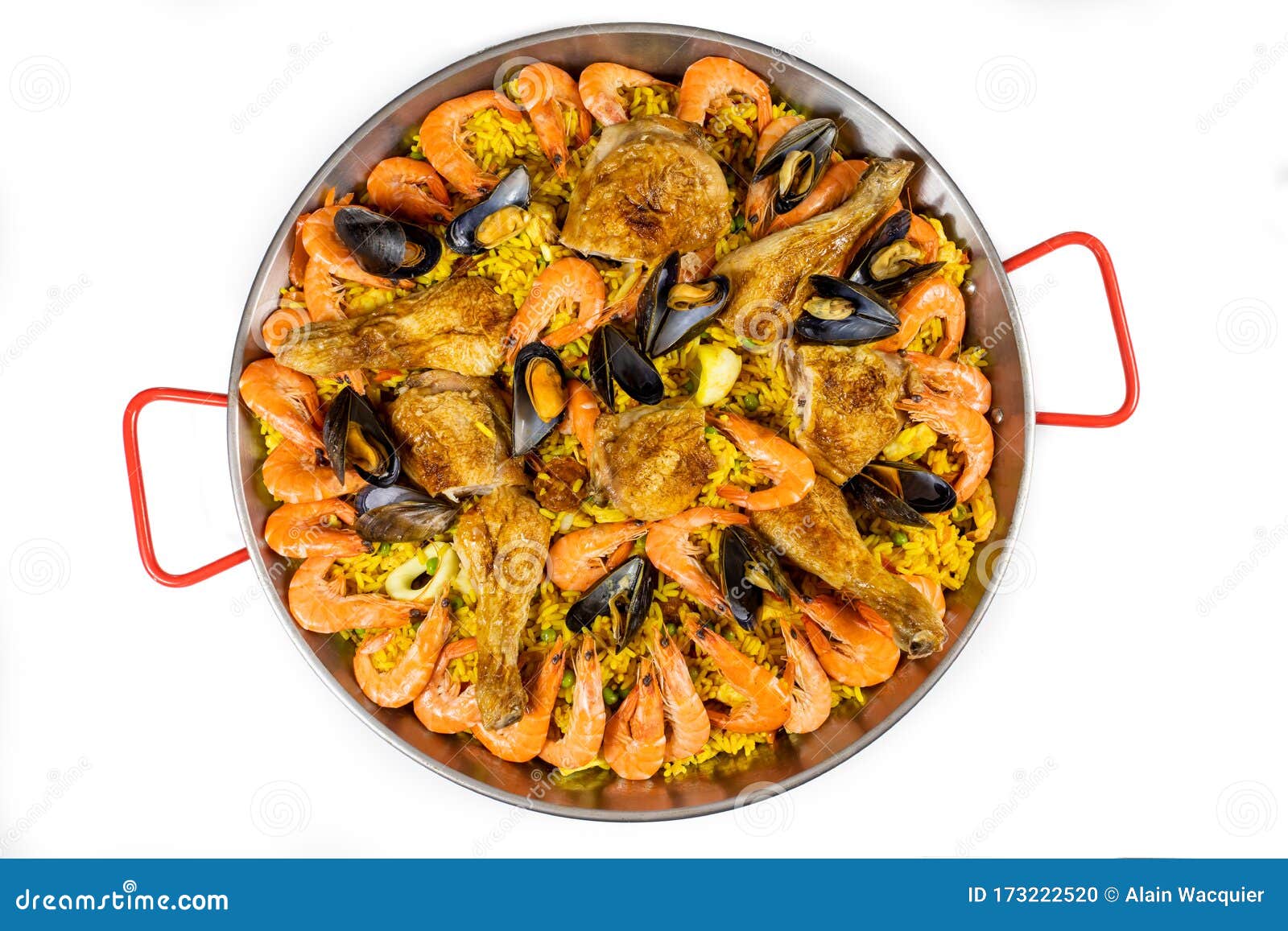 Chicken and Seafood Paella Platter Stock Photo Image of platter