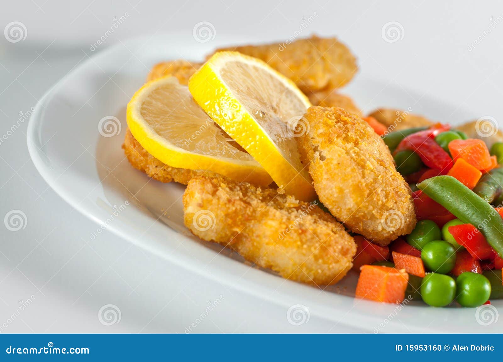 Chicken with side-dish stock photo. Image of plate, snack - 15953160