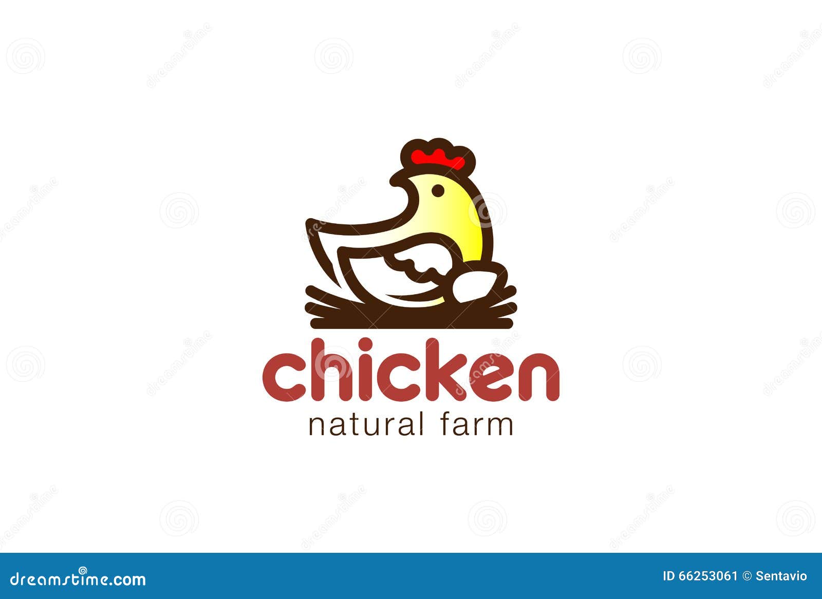 chicken sitting nest logo . eco natural farm logotype icon