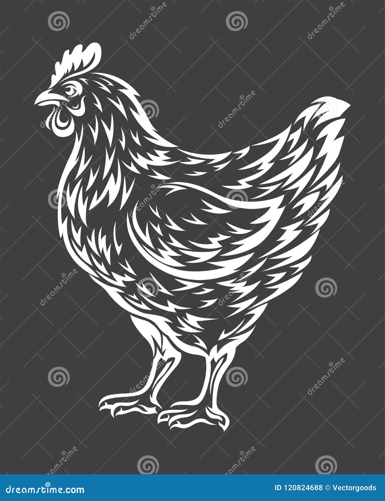 Hand drawn chicken 3 vector free download