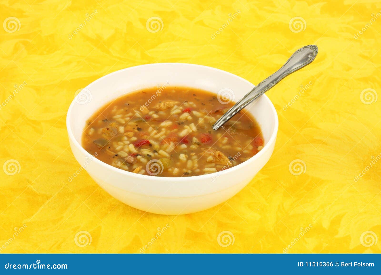 Chicken soup stock photo. Image of serving, green, spoon 11516366