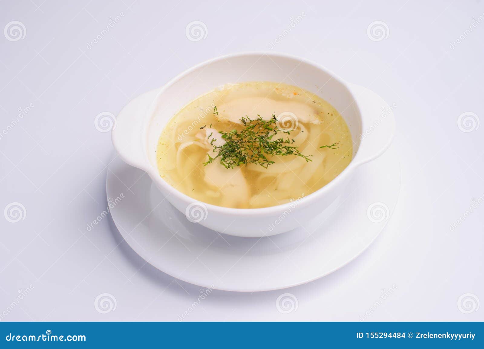 Chicken Soup Bouillon in a Plate Stock Photo Image of dish, broth