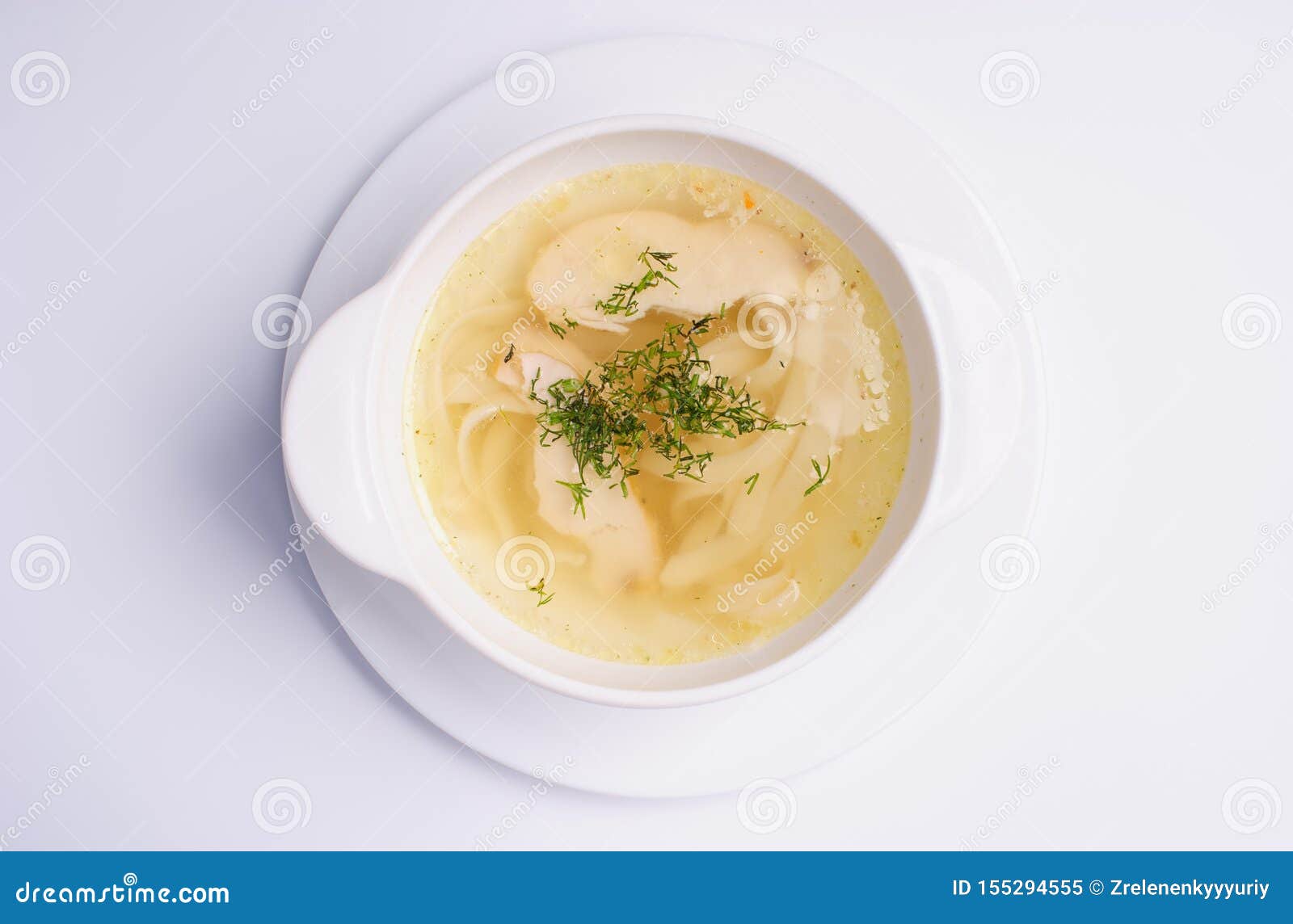 Chicken Soup Bouillon in a Plate Stock Image Image of dish, white