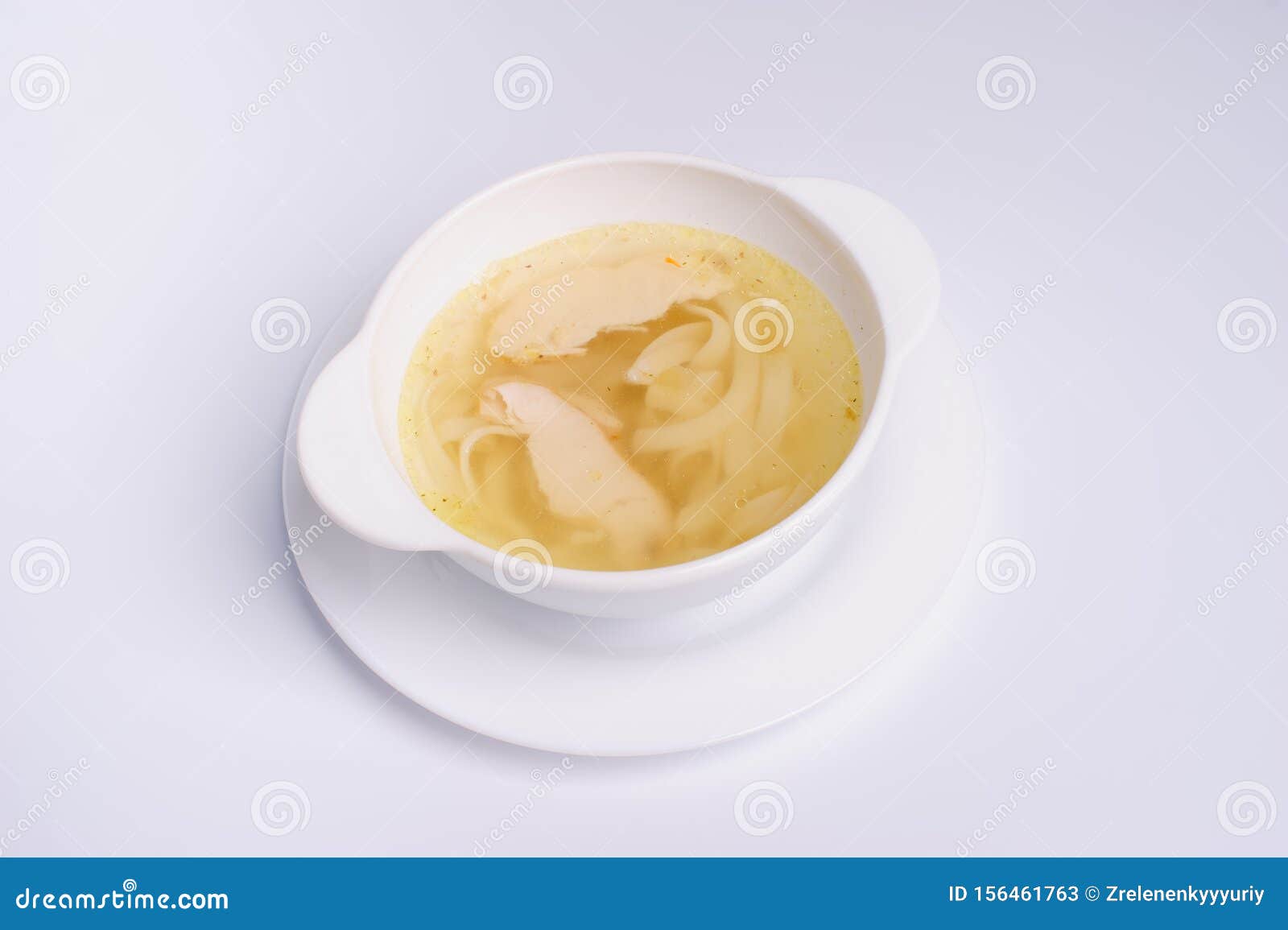 Chicken Soup Bouillon in a Plate Stock Image Image of cooking