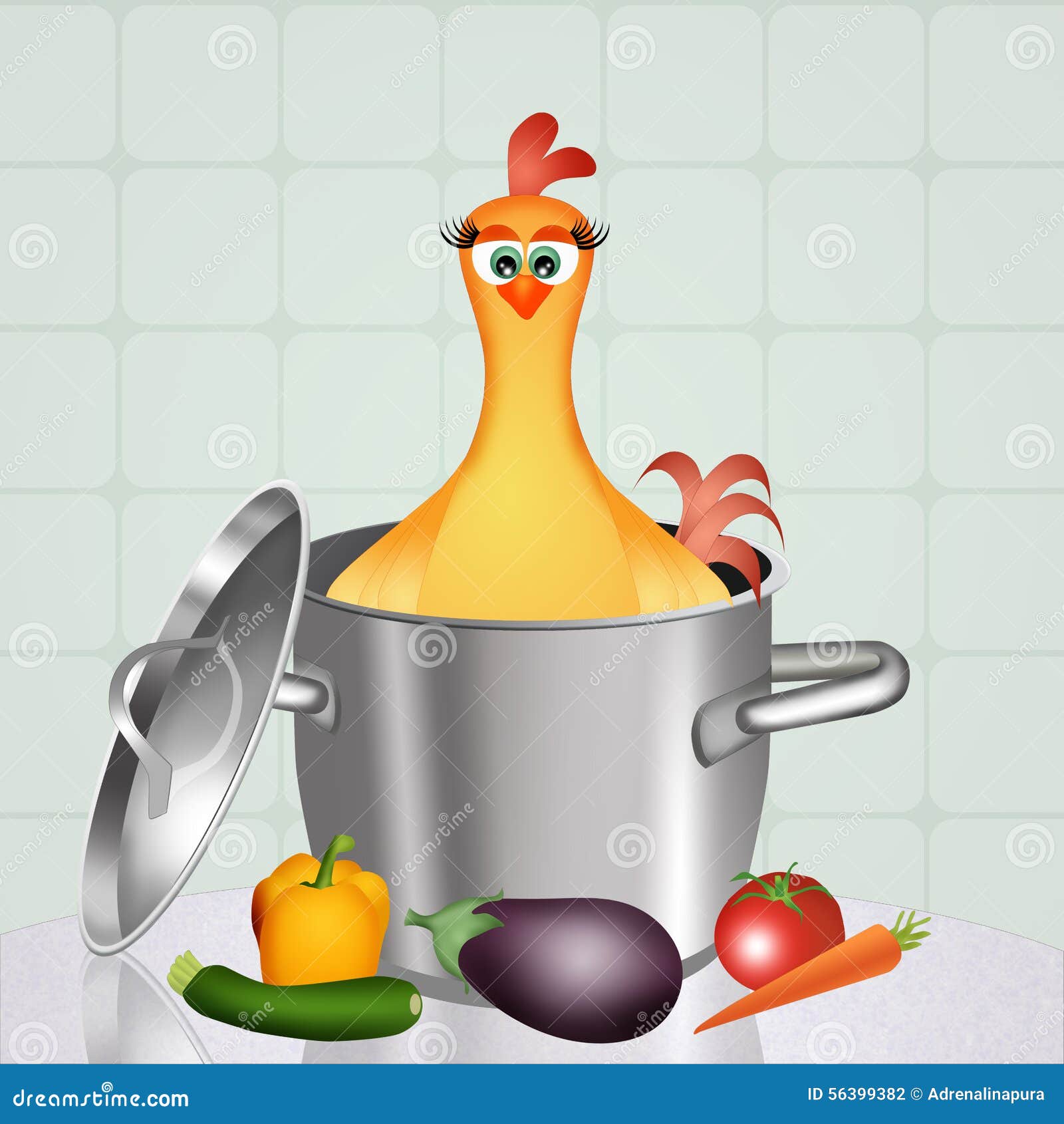 Chicken soup stock illustration. Illustration of funny - 56399382 Chicken soup stock illustration. Illustration of funny - 56399382