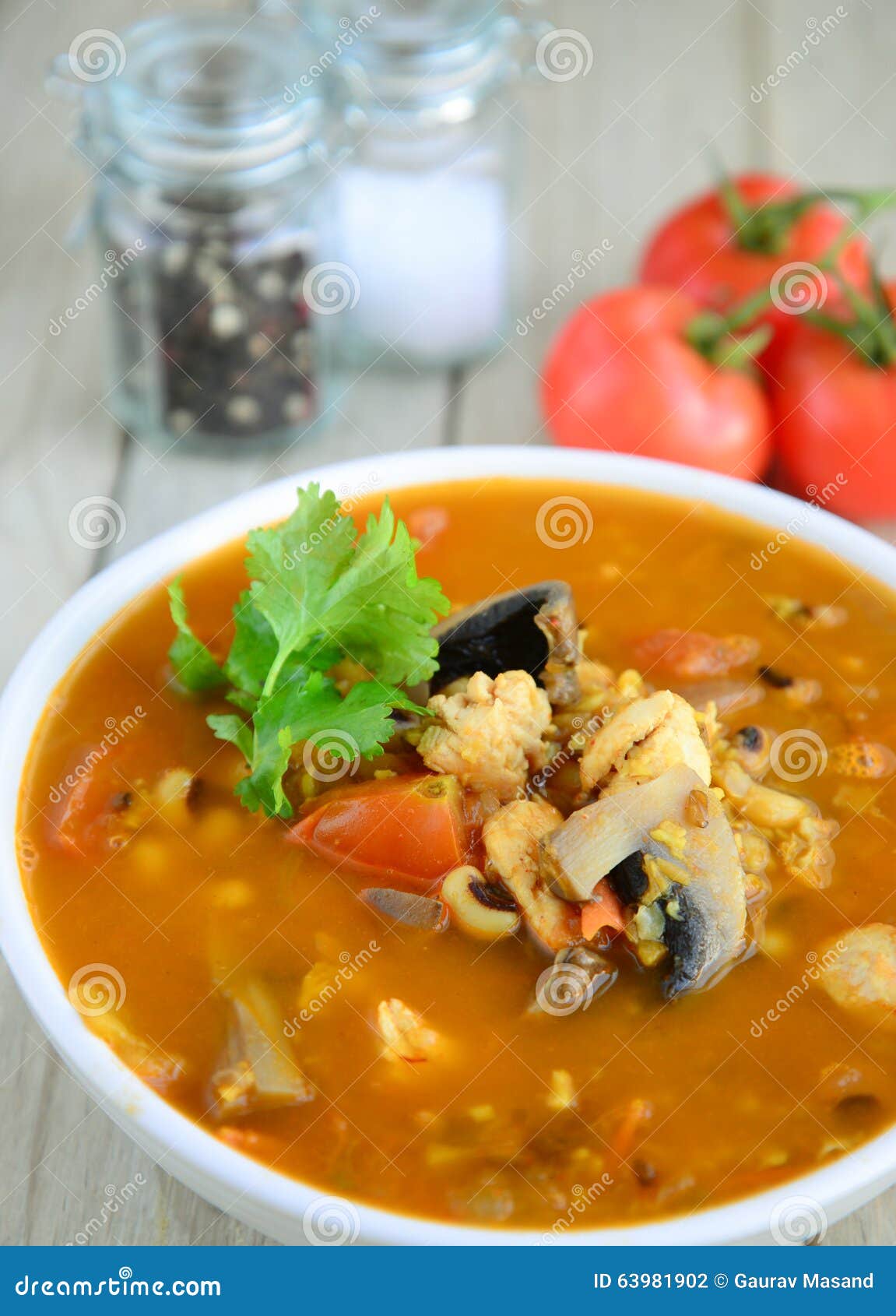 Chicken soup with lentils stock photo. Image of health 63981902