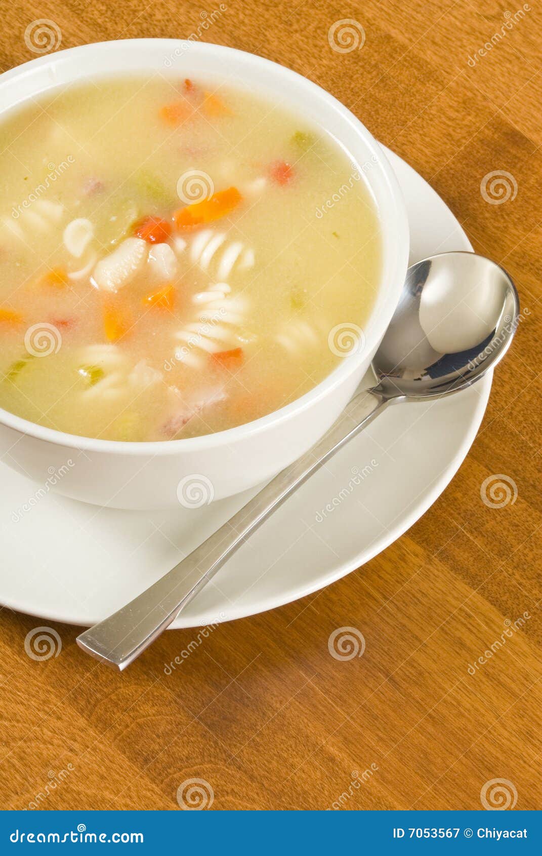 Chicken Soup with Pasta stock image. Image of vegetables 7053567