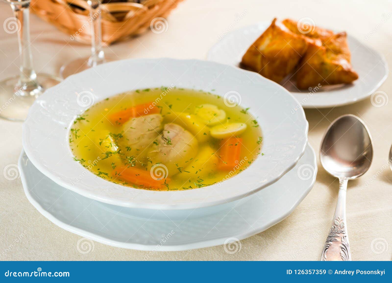 Chicken Soup with Vegetables and Spices Stock Image - Image of healthy ...