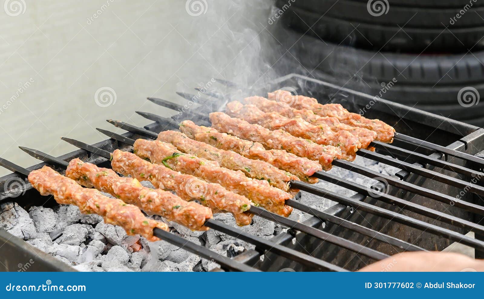 Skewers Shish Kebabs on Skewers , London Stock Photo Image of chilli