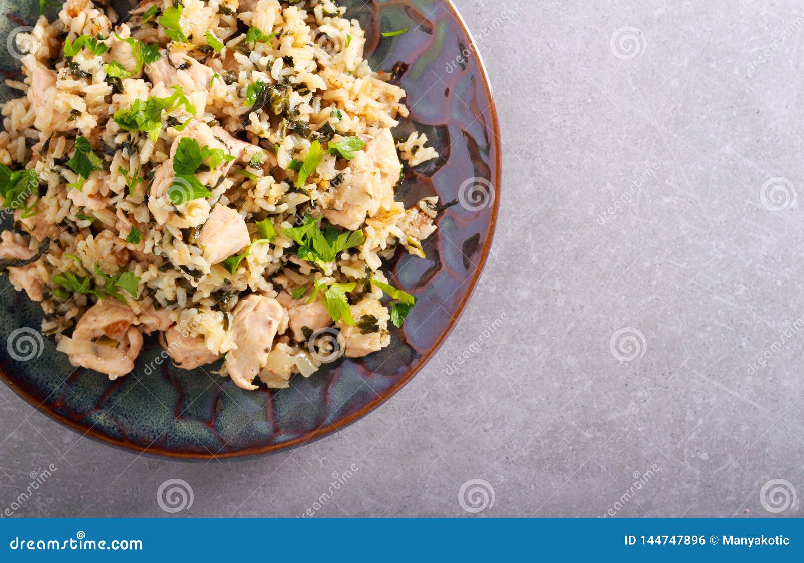 Chicken, Spinach and Rice Casserole Stock Photo Image of spicy, rice