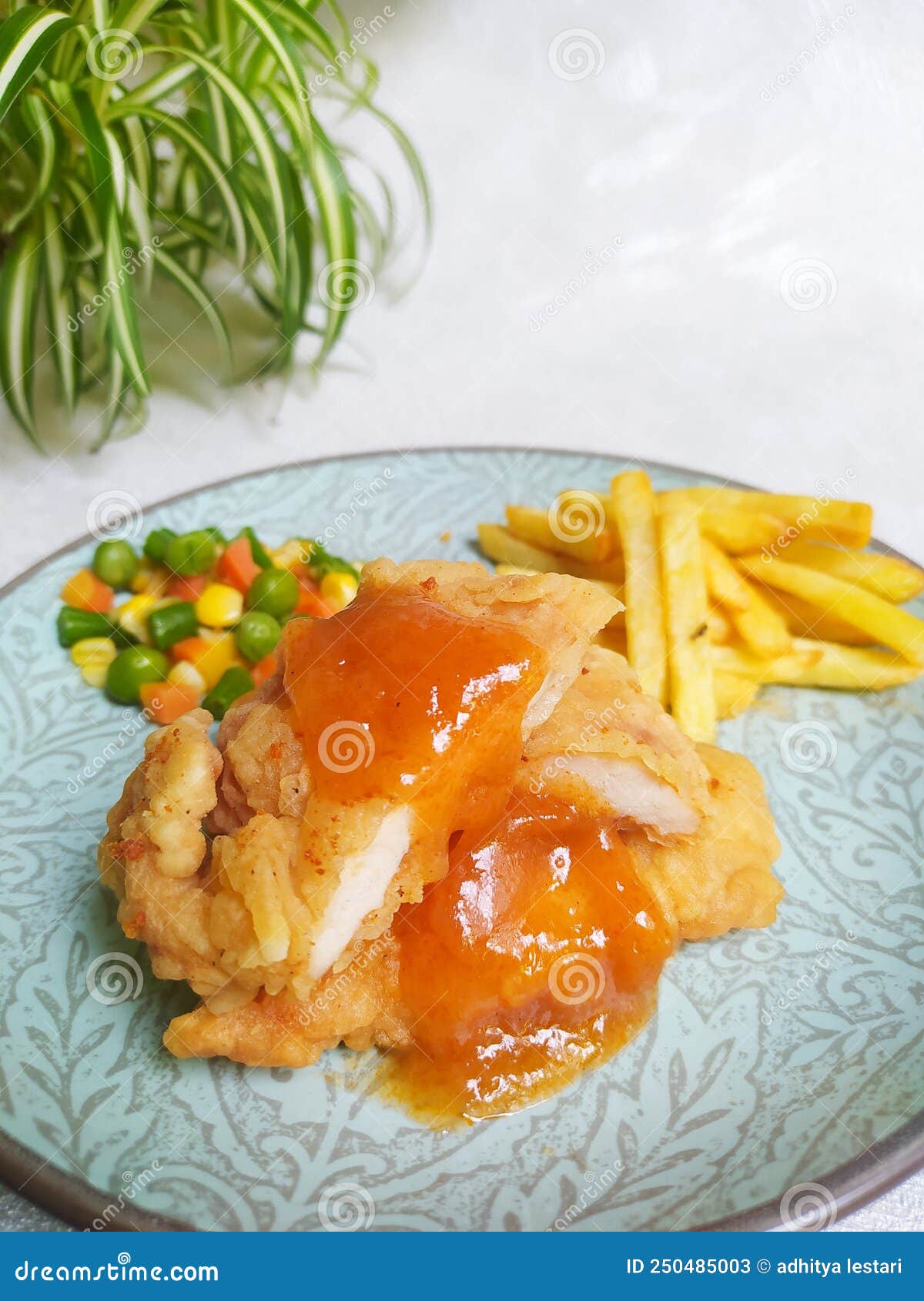 Chicken Steak with Barbeque Sauce Stock Image Image of barbeque