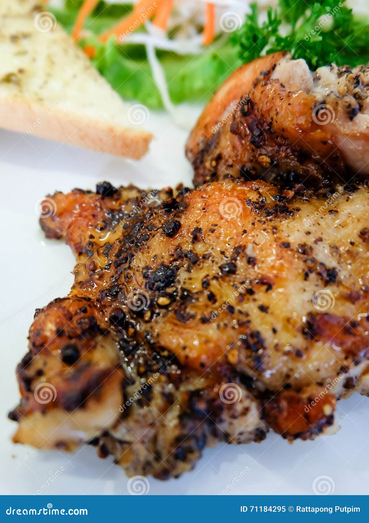 Chicken steak stock image. Image of french, background 71184295