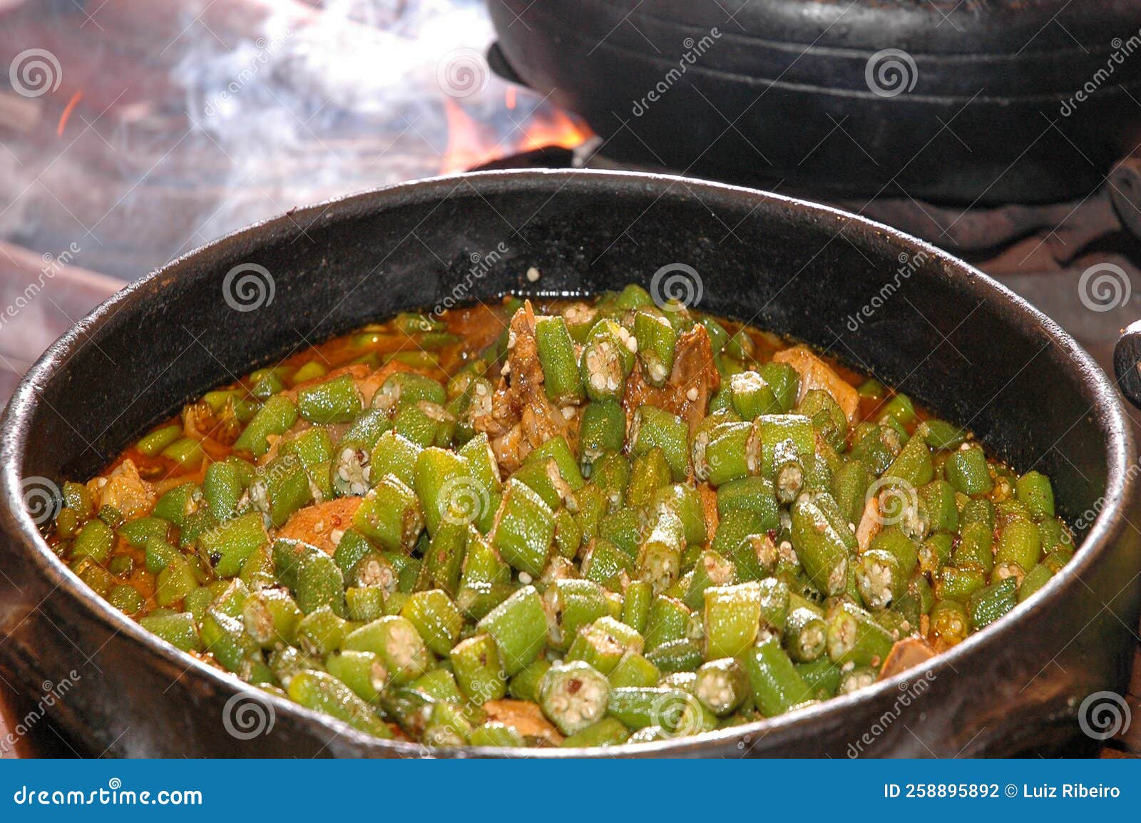 Chicken stew with okra stock photo. Image of lunch, cooking 258895892