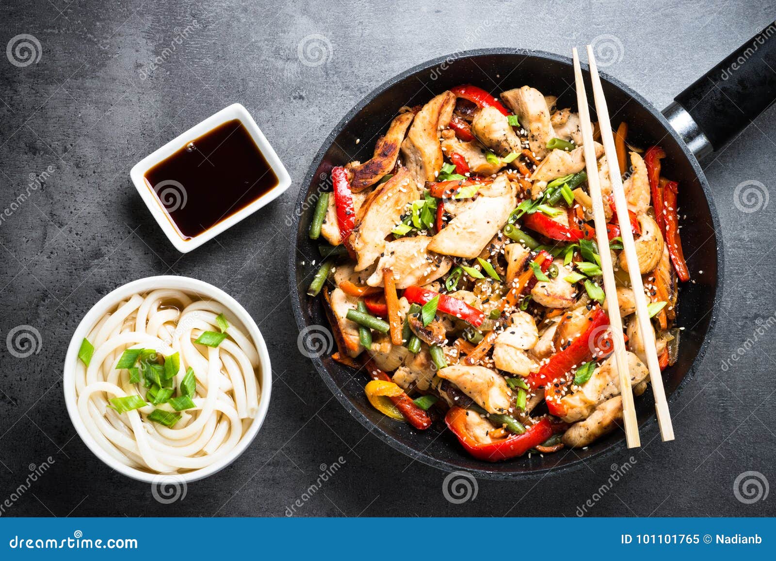 Stir Fry Udon Noodles Royalty-Free Stock Photo | CartoonDealer.com