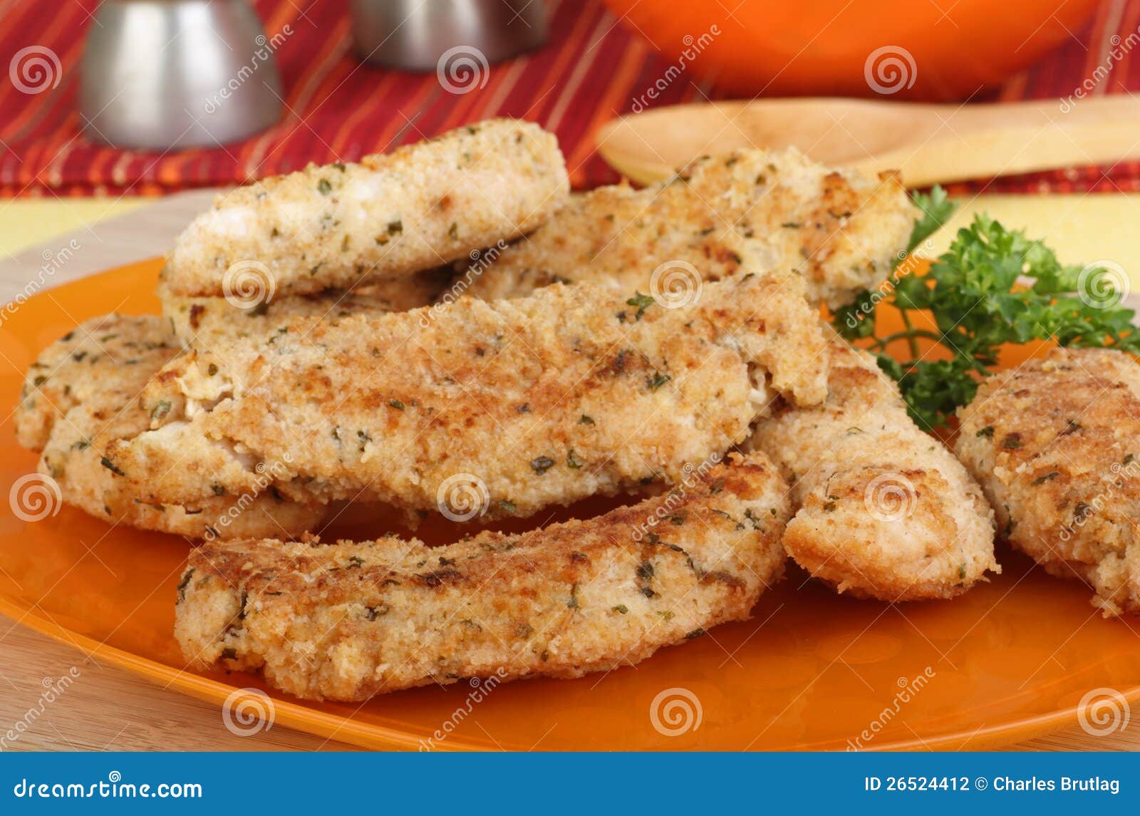 Chicken Tenderloin Dinner stock photo. Image of breaded - 26524412