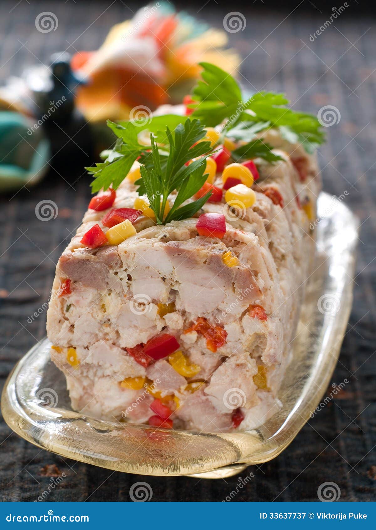 Chicken terrine stock image. Image of loaf, healthy, homemade 33637737