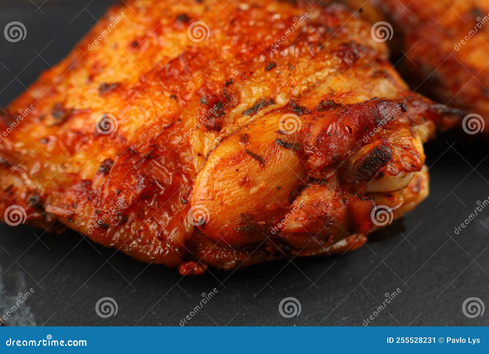 Chicken Thighs Baked. Roasted Chicken Thighs Stock Image Image of