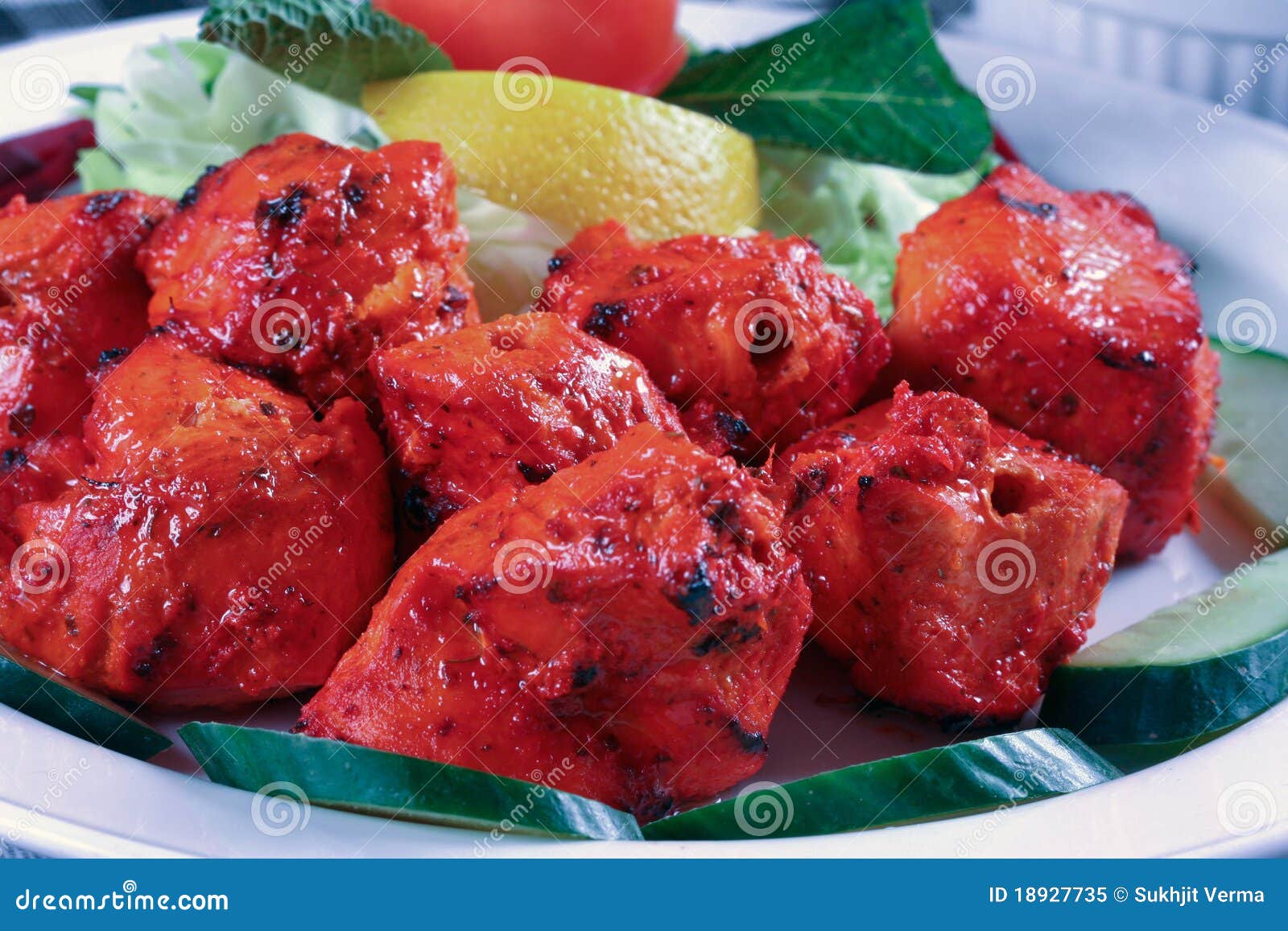 Chicken tikka stock image. Image of indian, crispy, tikka 18927735