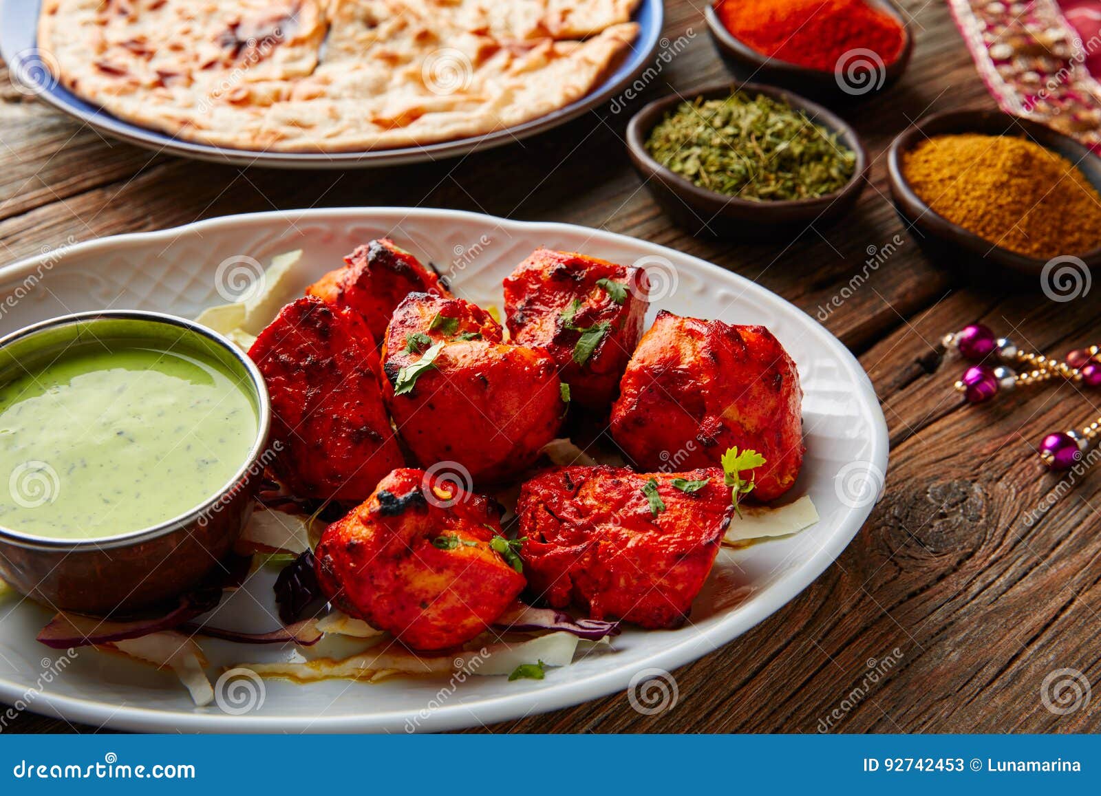 Chicken Tikka Indian Food Recipe Stock Image - Image of asian, colorful