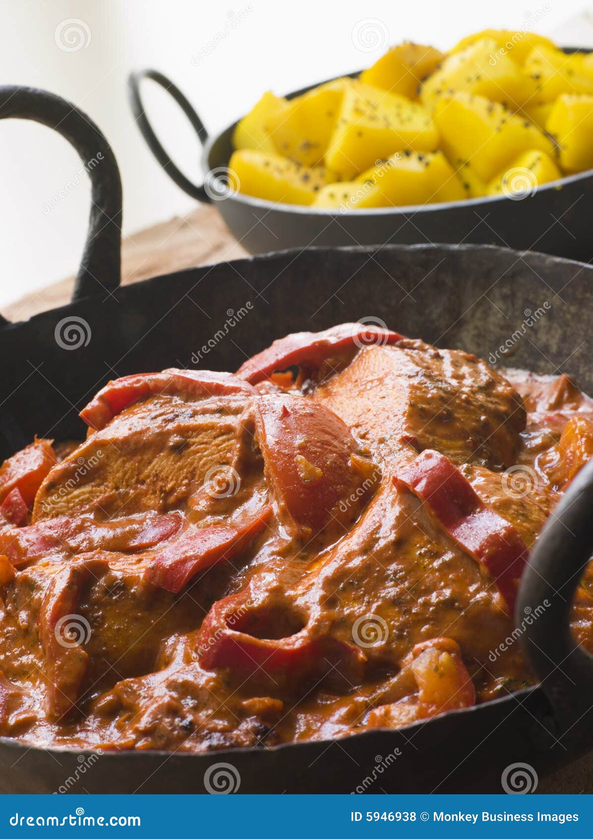 chicken tikka masala with bombay aloo