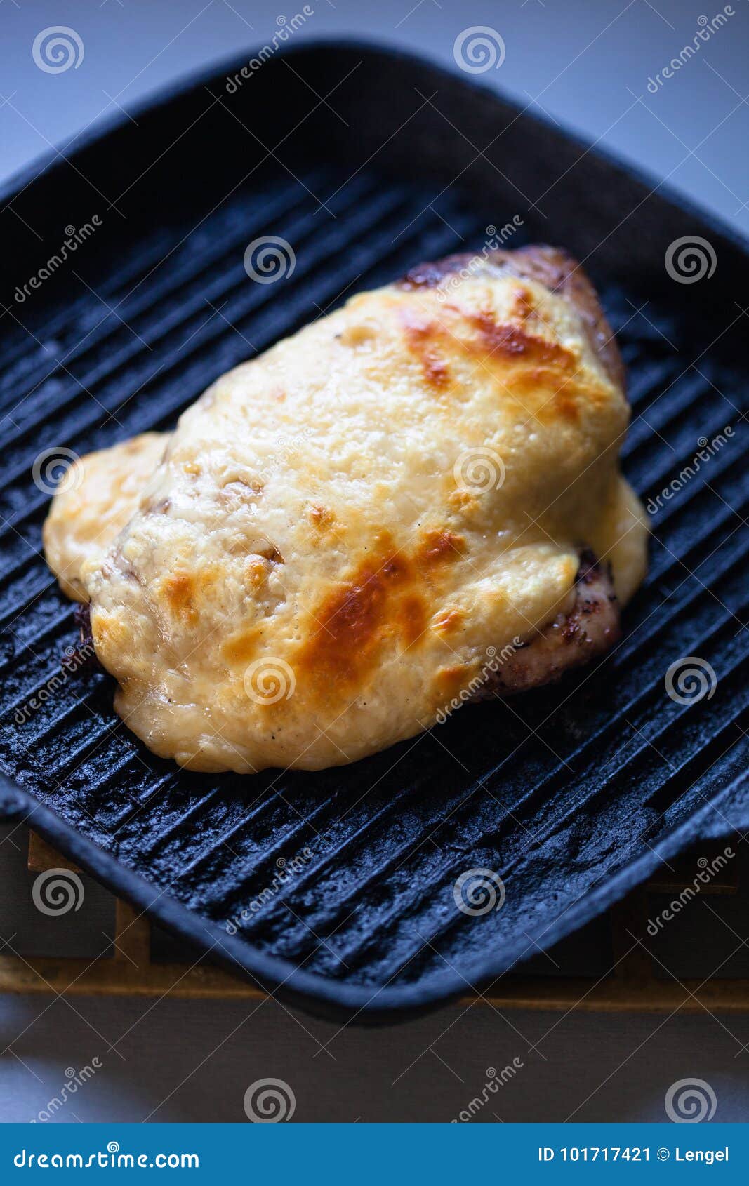 Chicken Topped with Melted Cheese. Stock Image Image of food, cooking