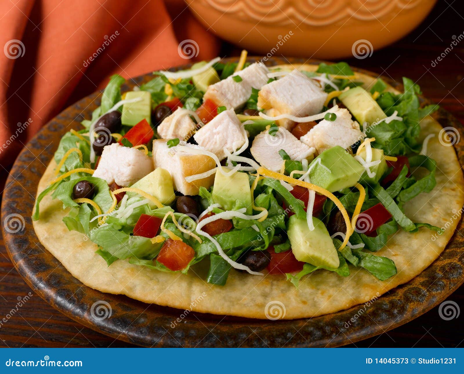 chicken tostada