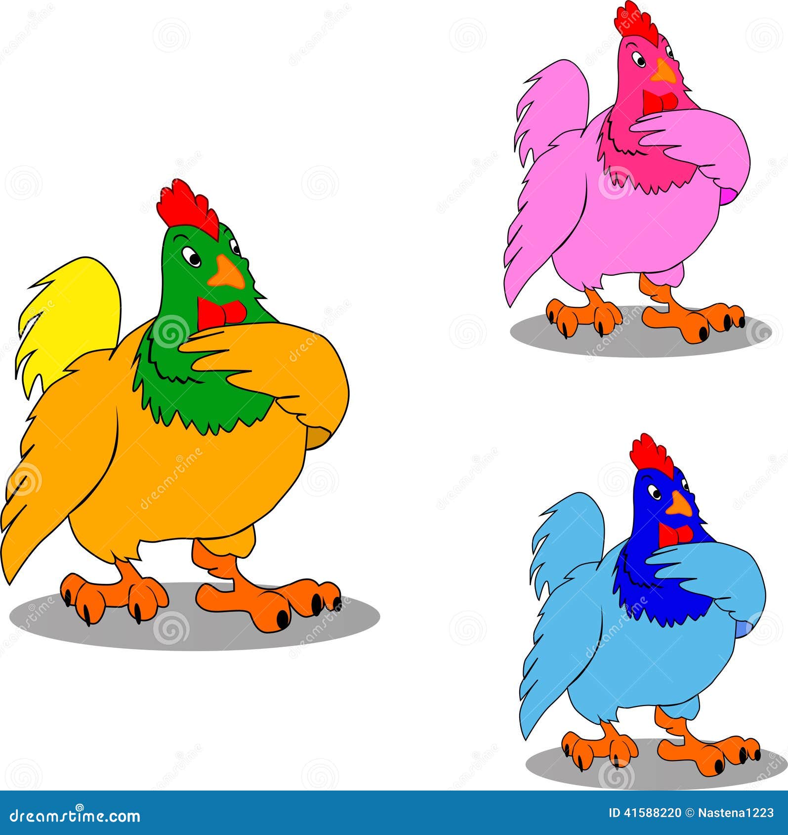 Chicken stock vector. Illustration of worried, frightened - 41588220