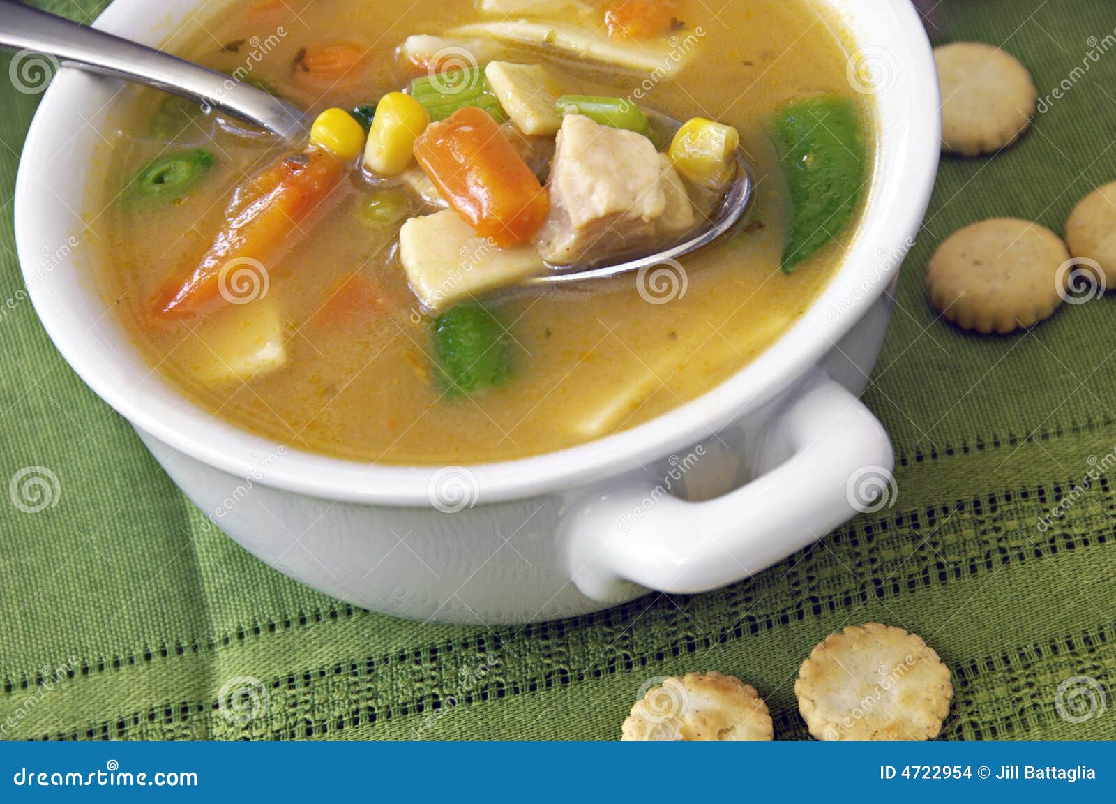 Chicken and Vegetable Soup stock photo. Image of dinner - 4722954