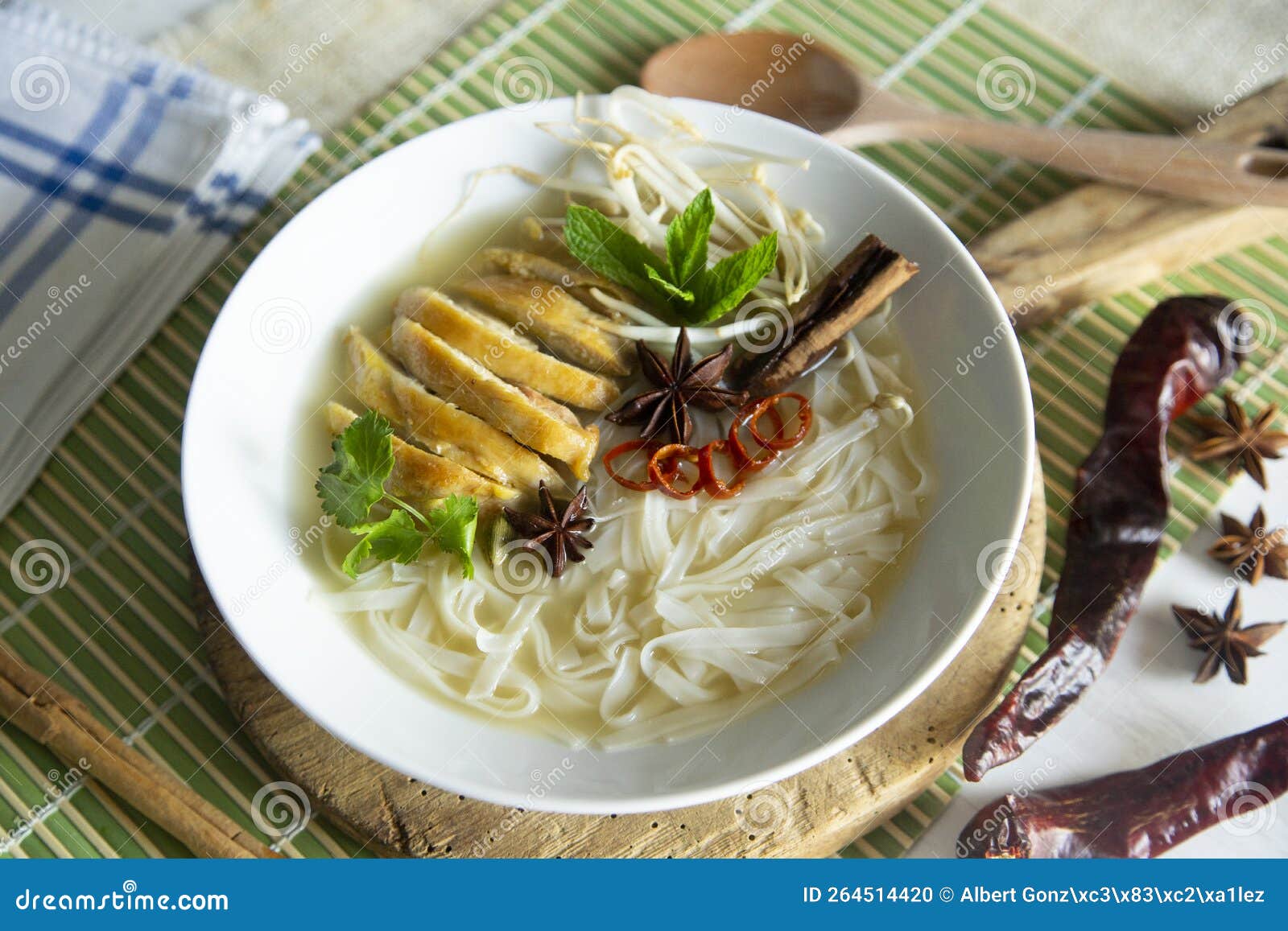 chicken vietnamese pho soup.