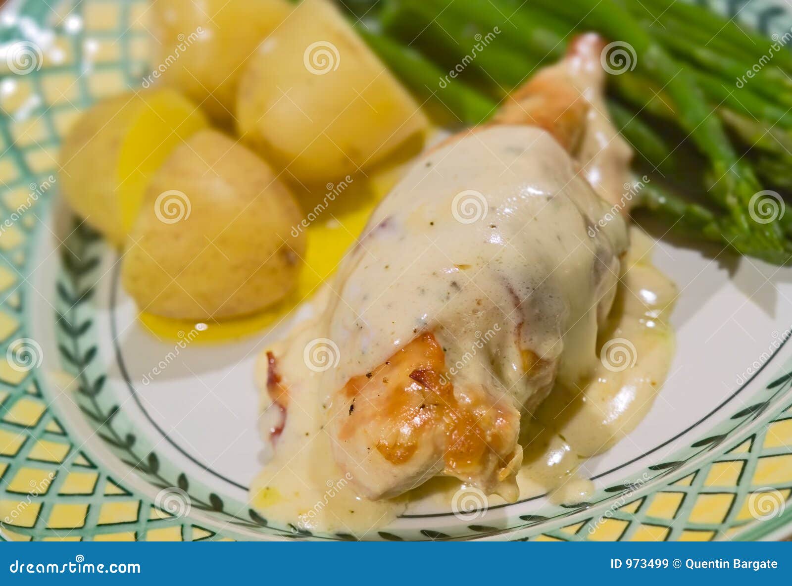 Chicken in White Wine Sauce Stock Image Image of meal, menu 973499