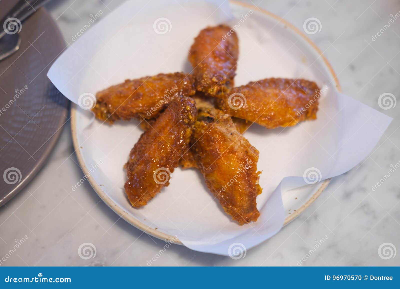 Chicken Wing Crispy Fried with Korea Sauce Stock Photo Image of homemade, crunchy 96970570