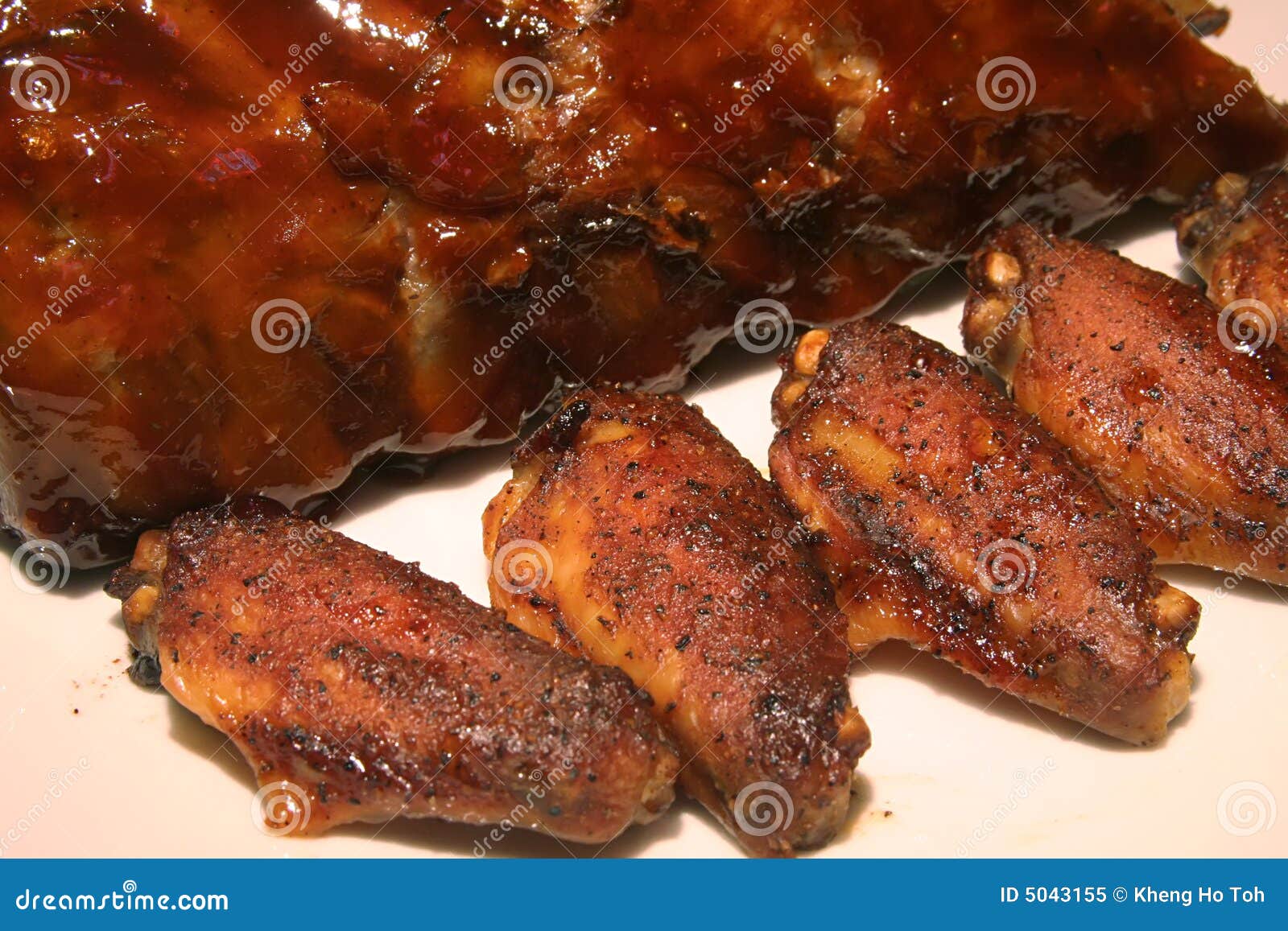 Chicken Wings Barbequed stock image. Image of grilled 5043155