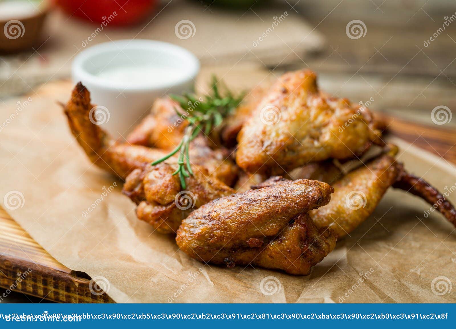 Chicken Wings with Blue Cheese Sauce Stock Photo Image of food, wings