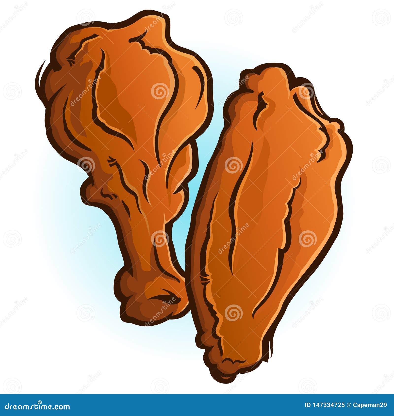 chicken wing bbq sketch 16754472 Vector Art at Vecteezy