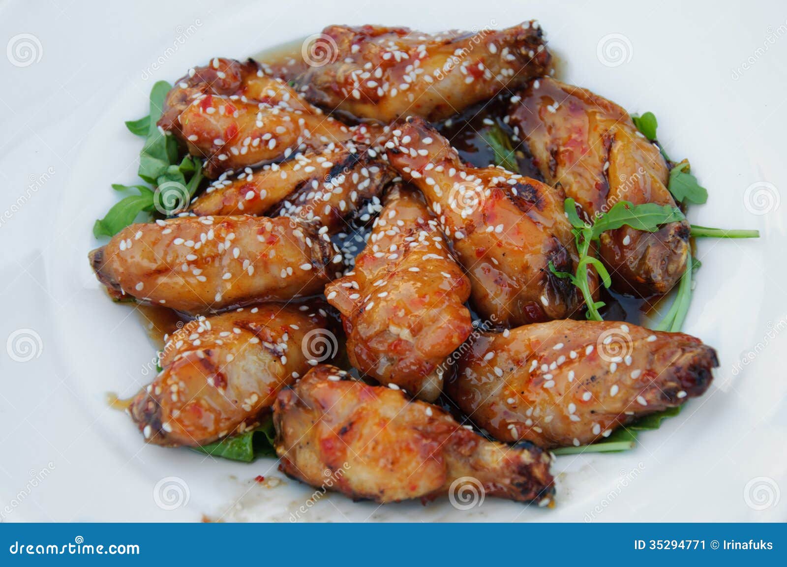 Chicken Wings with Hot Sauce Stock Image Image of eating, cooked