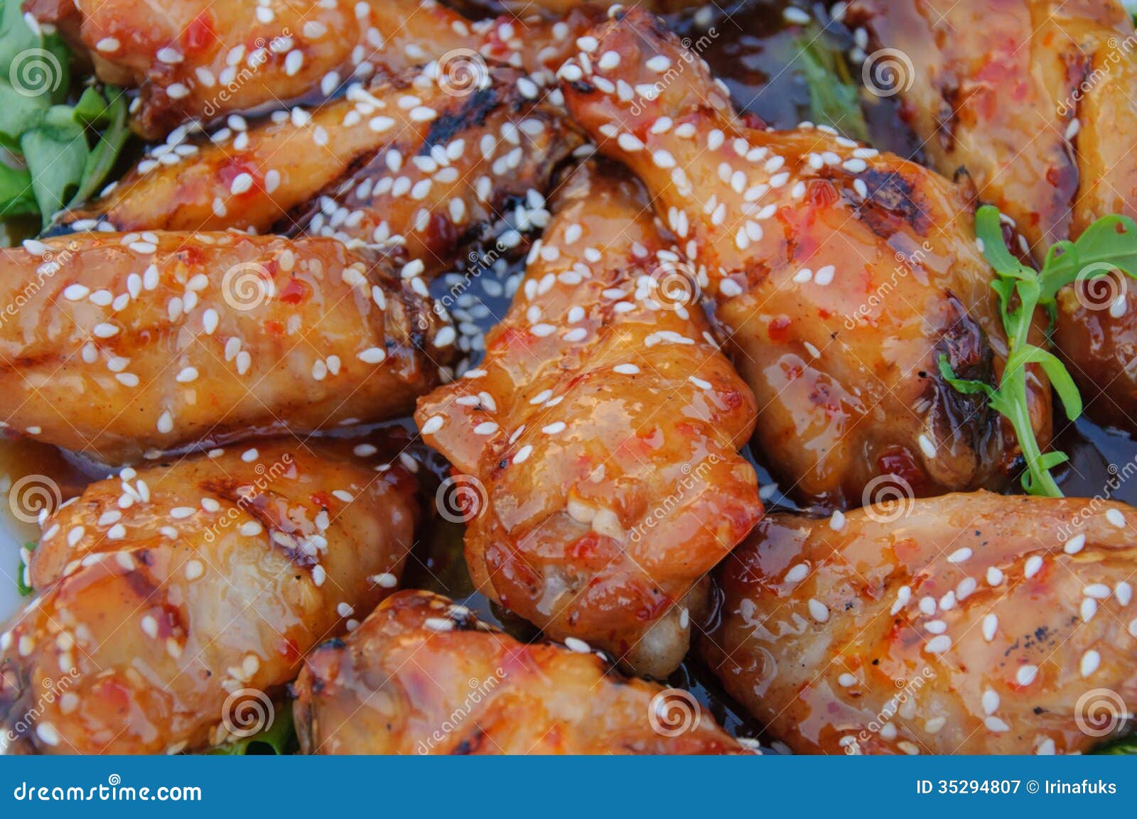 Chicken Wings with Hot Sauce Stock Image Image of meal, dark 35294807