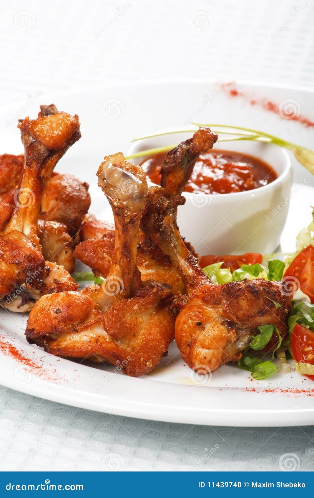 Chicken Wings with Hot Spicy Sauce Stock Photo Image of juicy