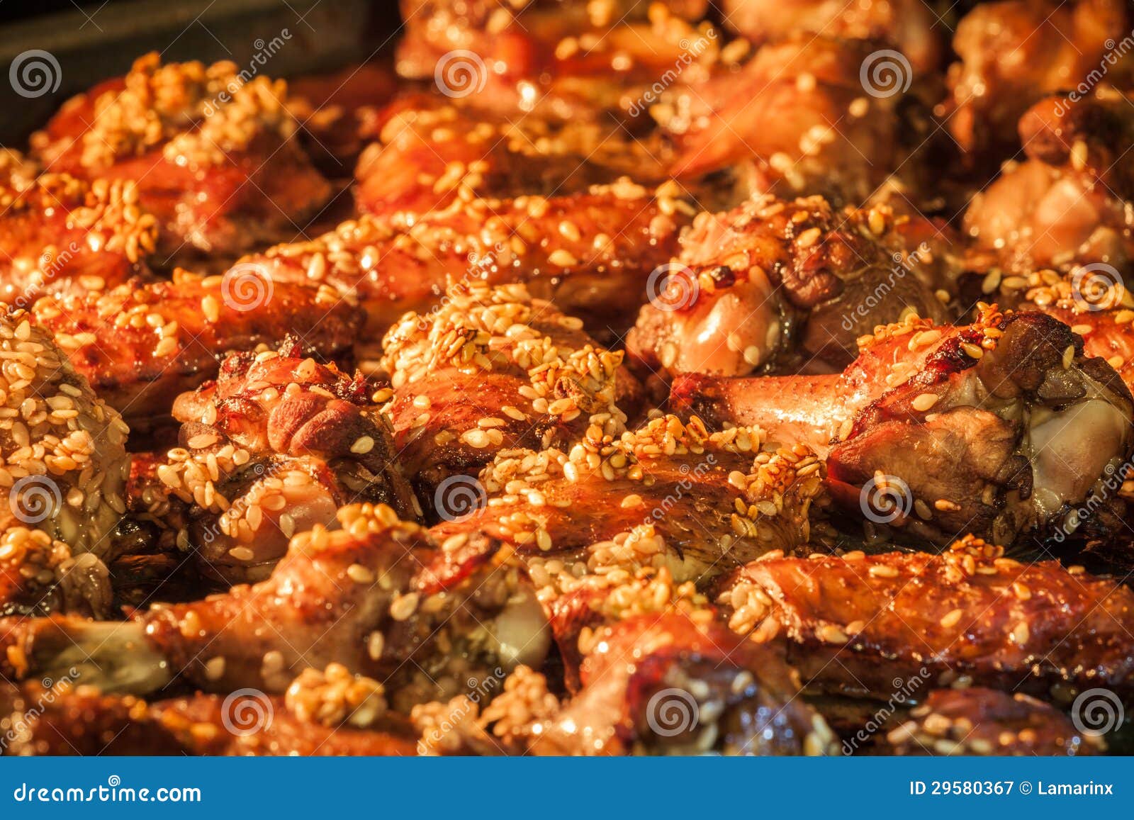 Chicken Wings with Sesame Seeds in the Oven Stock Image Image of meal, delicious 29580367