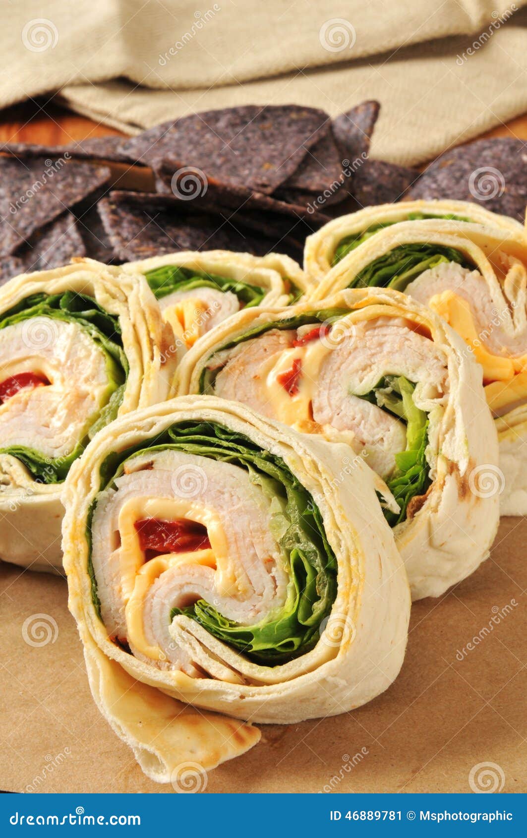 Chicken wrap sandwich stock image. Image of blue, lettuce - 46889781