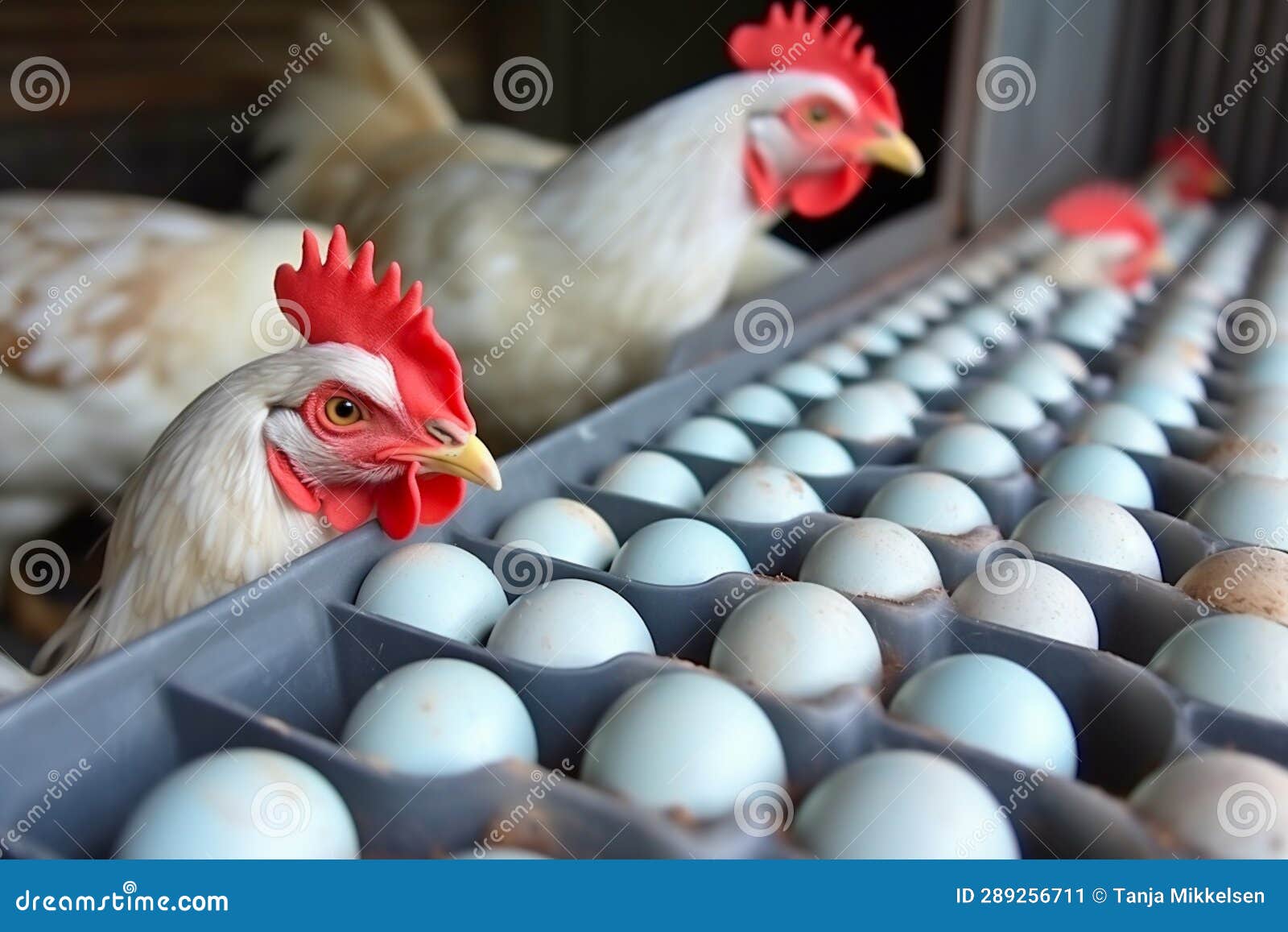 Chickens an eggs stock illustration. Illustration of eggs 289256711
