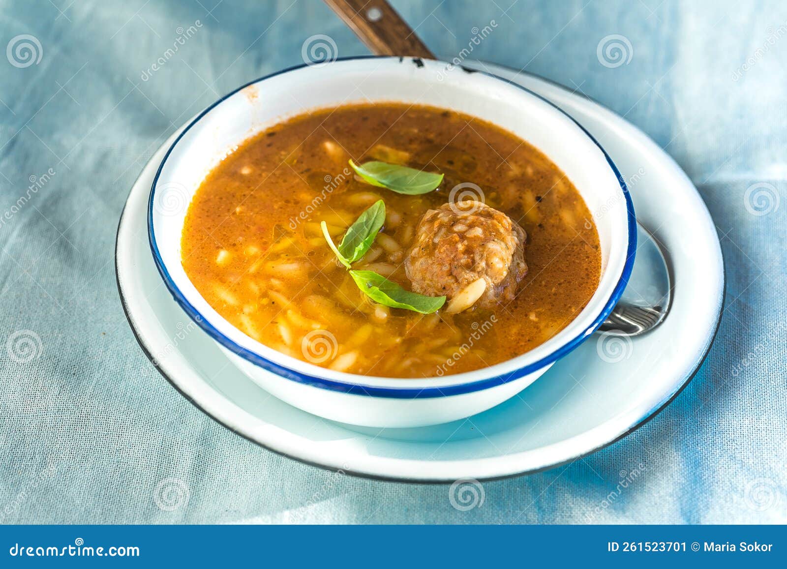 Chickpea Lamb Shawarma Soup with Greek Yogurt Stock Image Image of