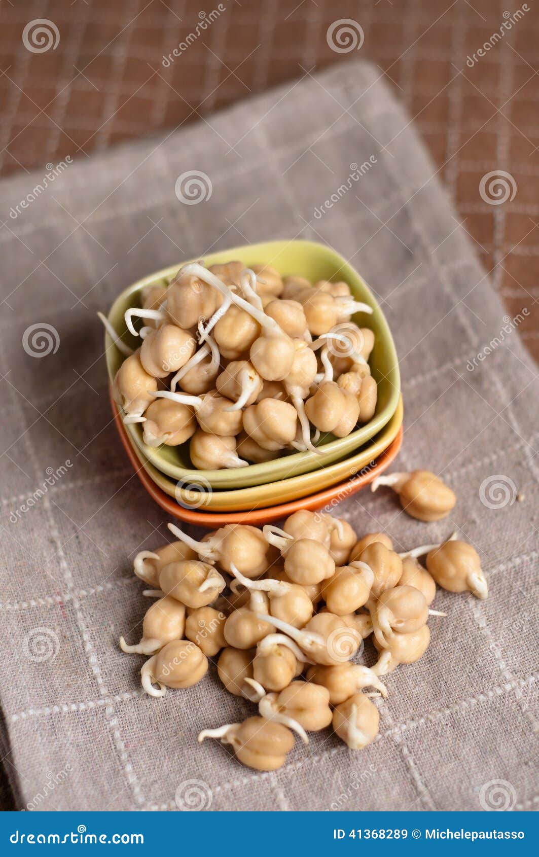 Chickpea sprouts stock image. Image of cooked, chick 41368289