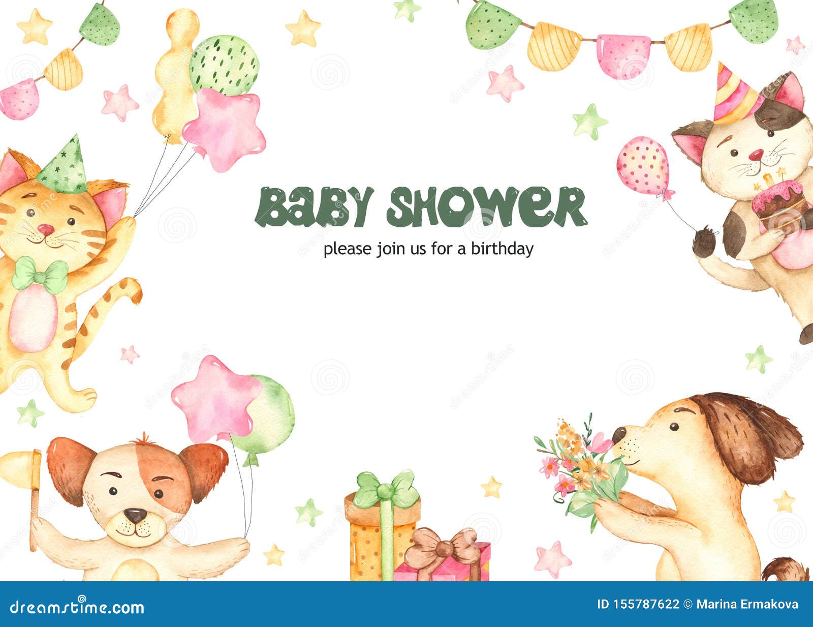 Chien De Chat De L Anniversaire Des Enfants De Carte D Invitation D Aquarelle Photo Stock Image Du Invitation Enfants Chien De Chat De L Anniversaire Des Enfants De Carte D Invitation D Aquarelle Photo Stock Image Du Invitation Enfants