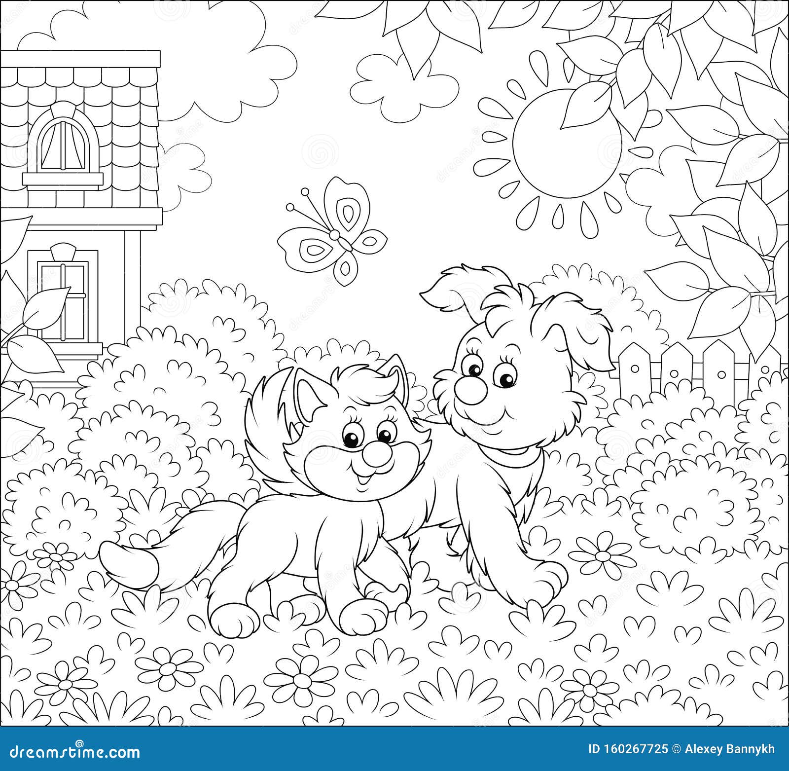 Chien Et Chat Se Promenant Ensemble Illustration De Vecteur Illustration Du Promenant Chat Chien Et Chat Se Promenant Ensemble Illustration De Vecteur Illustration Du Promenant Chat