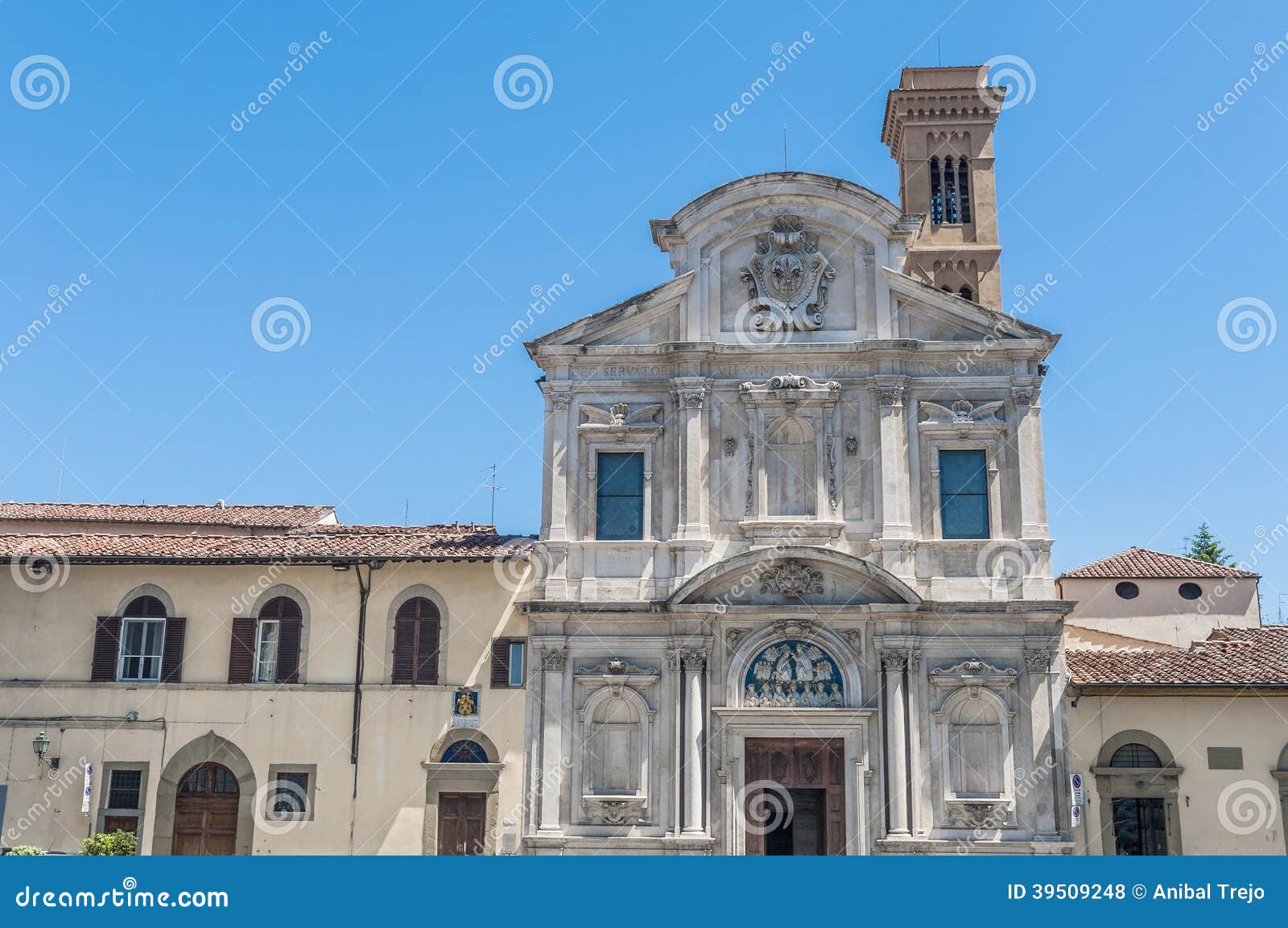 the chiesa di ognissanti, a franciscan church in florence, italy